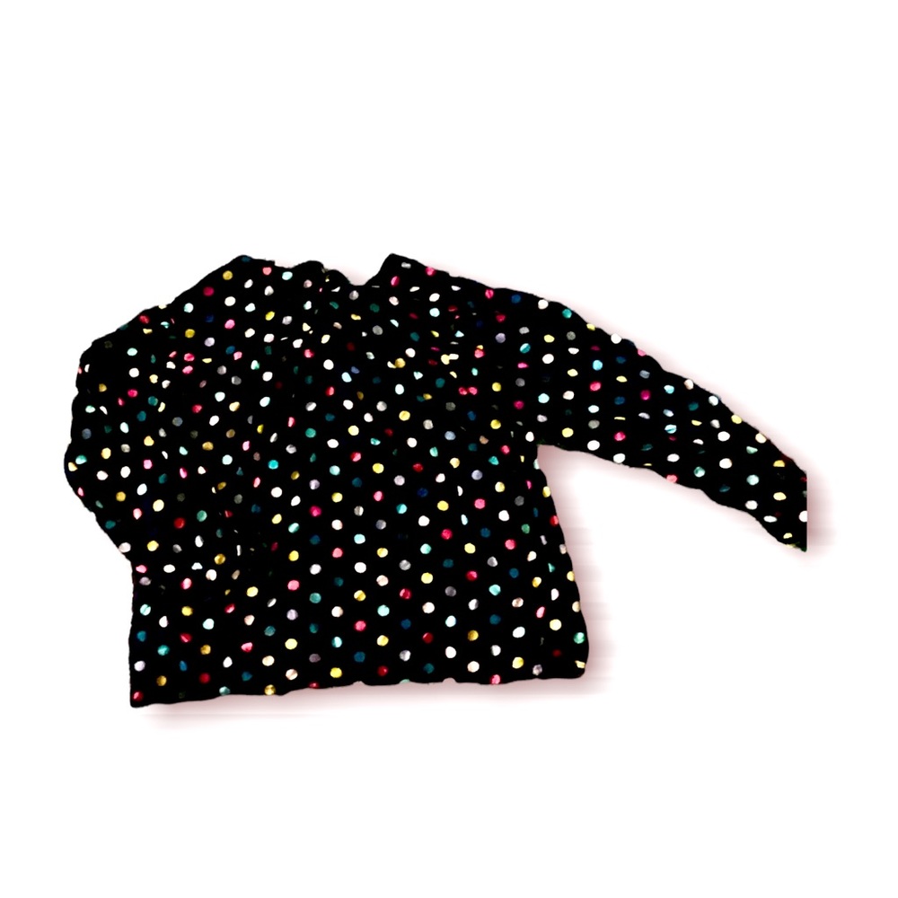 Dark plus multi color polka dot dress shirt